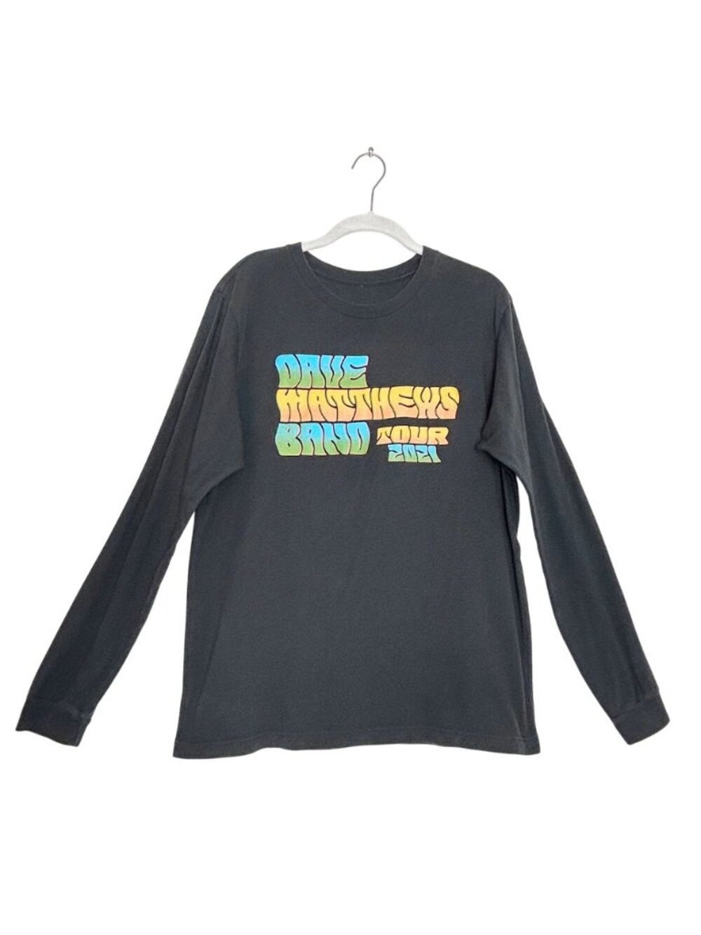 Dave Matthews Band 2021 Tour Unisex Crewneck Long Sleeve Tee in Gray